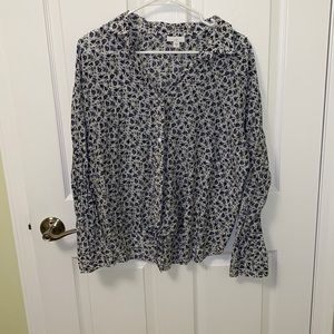 J Jill Light Weight Floral Blouse